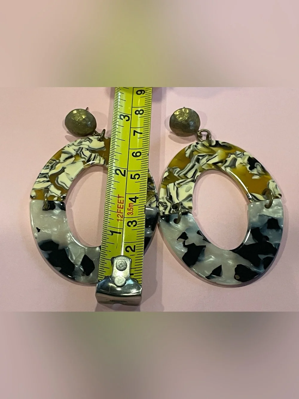 Statement Plastic Pierced Earrings #7477